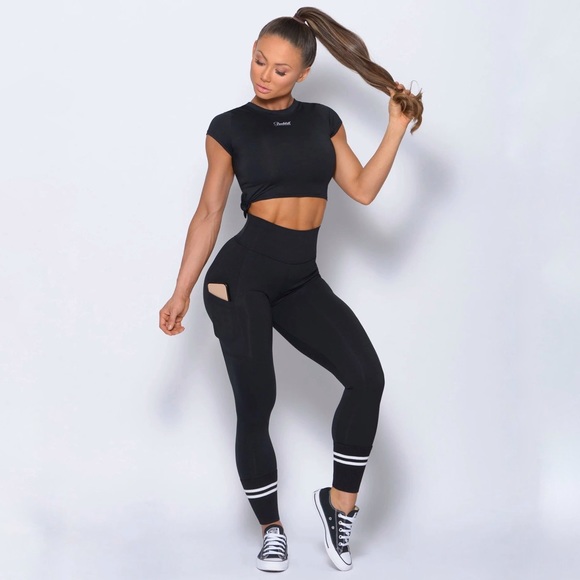 Bombshell Sportswear Pants - BombshellSportswear Black Ankle Sock Leggings
